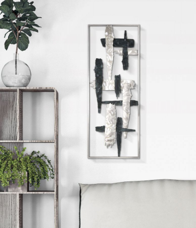 Decoratiune perete New Art, metal, argintiu negru - creativdeco.ro [1]