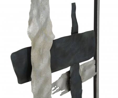 Decoratiune perete New Art, metal, argintiu negru - creativdeco.ro [3]