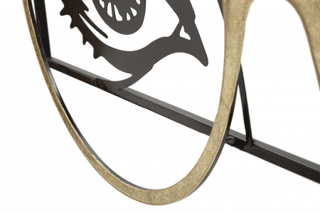 Decoratiune perete Ochelari, fier, auriu/negru [2]