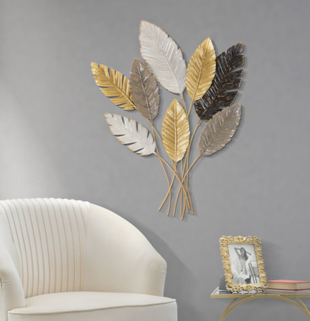 Decoratiune perete metalica frunze de palmier, Palmy - creativdeco.ro [1]