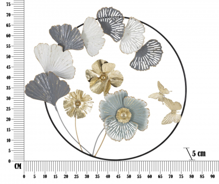 Decoratiune perete rotunda Campur, fier multicolor [5]