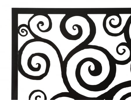 Decoratiune perete Three, fier negru [4]