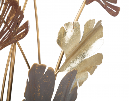 Decoratiune metalica multicolora cu design gingko Windy | creativdeco.ro [3]