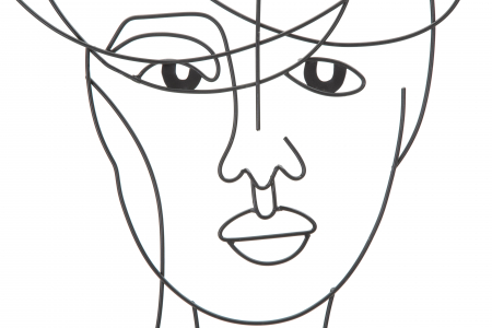 Set 2 Decoratiuni perete negre arta abstracta Woman [2]