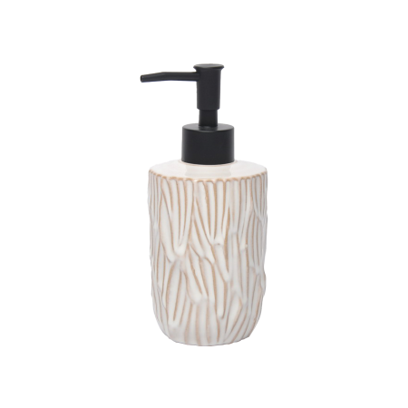 Baie - Dispenser săpun lichid din porțelan alb pentru baie Monica 8 x 7.5 x 17 cm