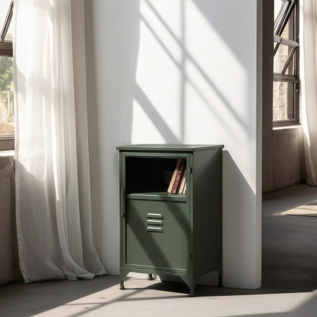 Dulap metal verde mentă compact|Mobilier organizare industrial
