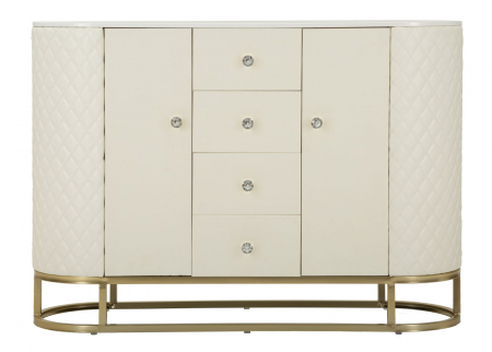 Dulap crem cu piele, stil comoda | Mobilier versatil | CreativDeco [2]