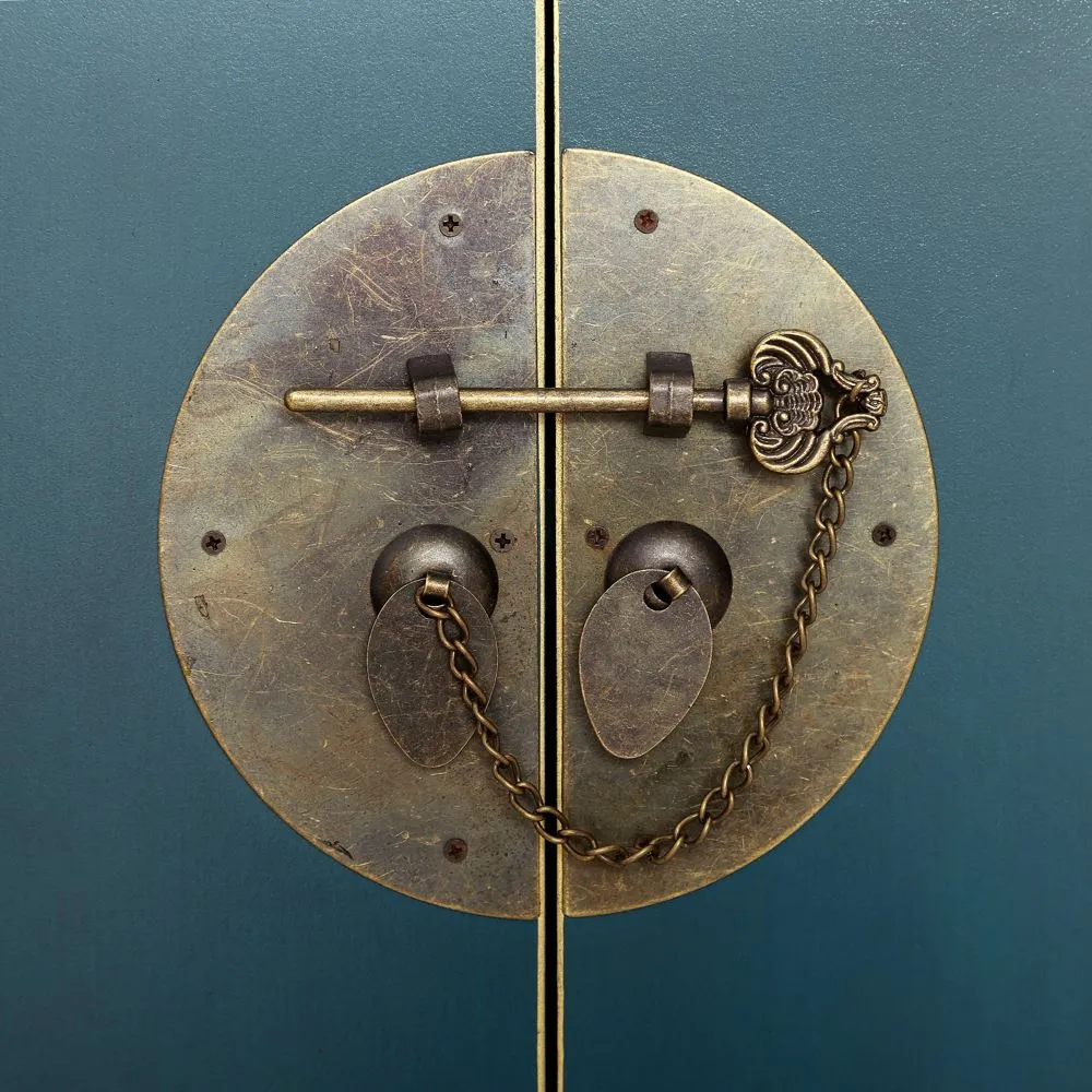 Dulap oriental albastru antic cu sertare si compartimente|Dulapuri orientale [2]