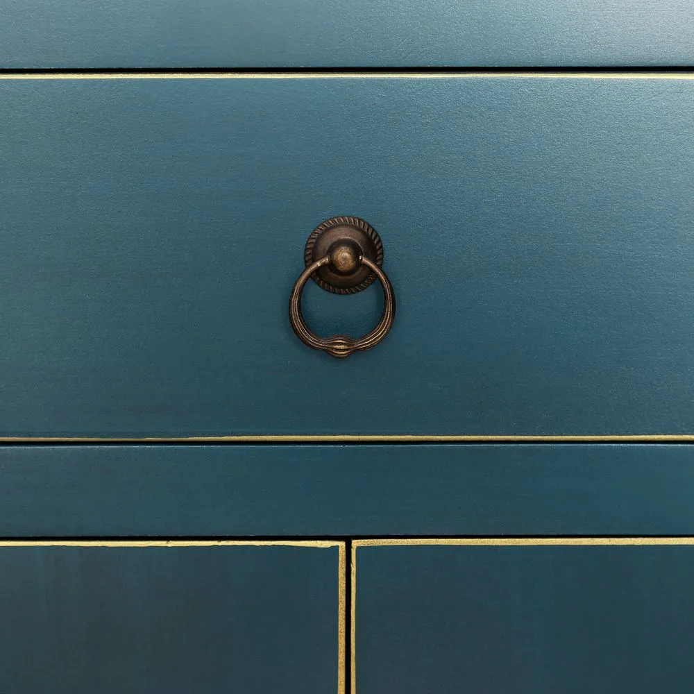 Dulap oriental albastru antic cu sertare si compartimente|Dulapuri orientale [3]