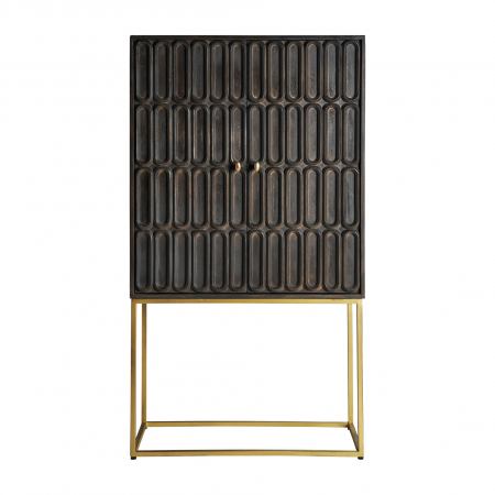 Sifoniere si Dulapuri - Dulap Art Deco mango maro auriu|Dulapuri elegante