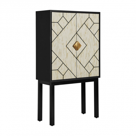 Dulap Art Deco MDF negru alb auriu|Dulapuri luxoase [1]