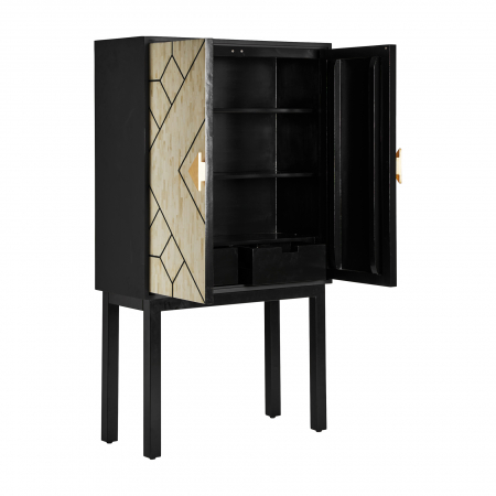 Dulap Art Deco MDF negru alb auriu|Dulapuri luxoase [2]