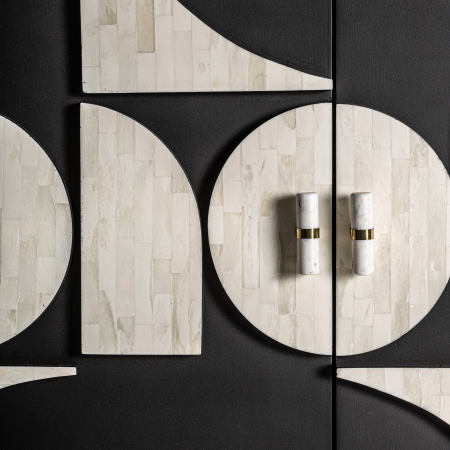 Dulap contemporan MDF negru alb|Dulapuri moderne [4]