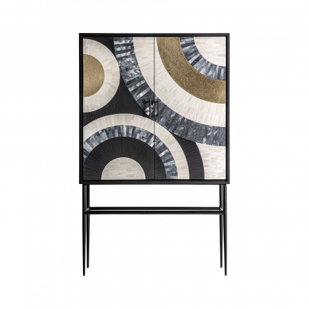 Sifoniere si Dulapuri - Dulap contemporan MDF negru alb|Dulapuri moderne