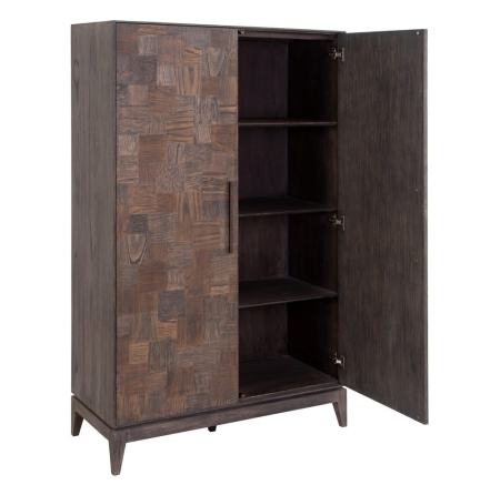 Dulap din lemn Mindi maro cu fronturi patchwork [3]