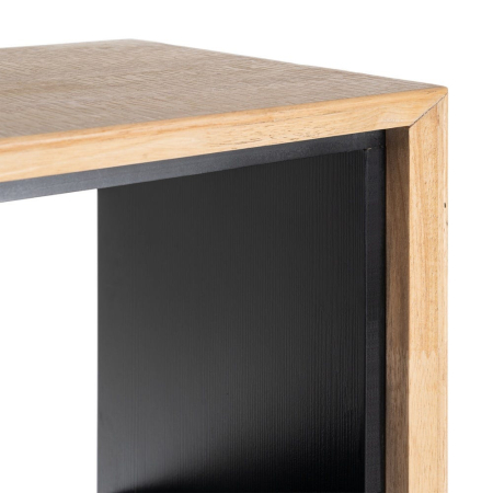 Dulap din lemn natur cu picioare metalice negre 84.5 x 40 x 153 cm – imagine principală [3]