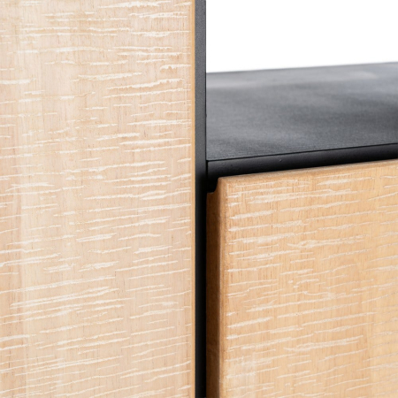 Dulap din lemn natur cu picioare metalice negre 84.5 x 40 x 153 cm – imagine principală [7]