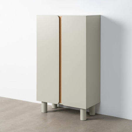 Dulap taupe MDF picioare stejar [1]