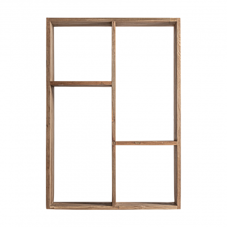 Colonial - Etajera coloniala lemn tec reciclat|Etajere functionale