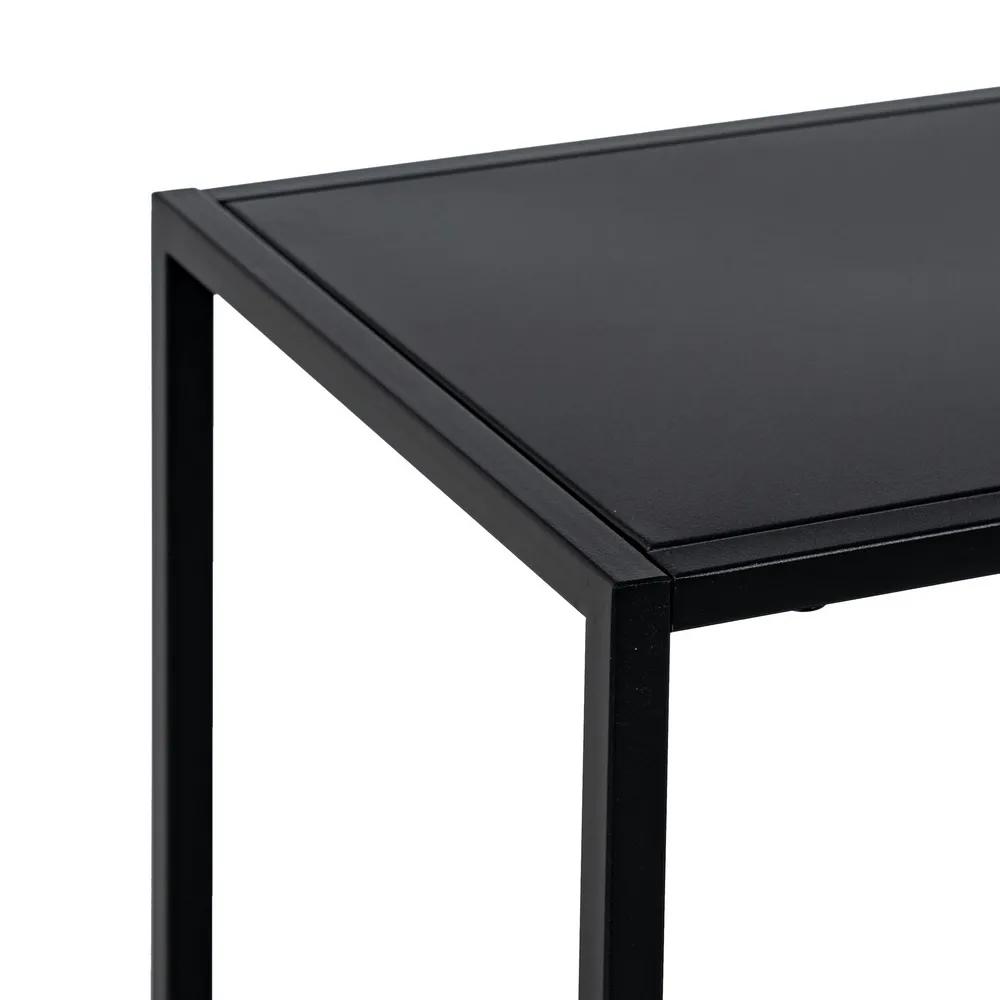Etajera moderna neagra otel design asimetric | Mobilier living [2]