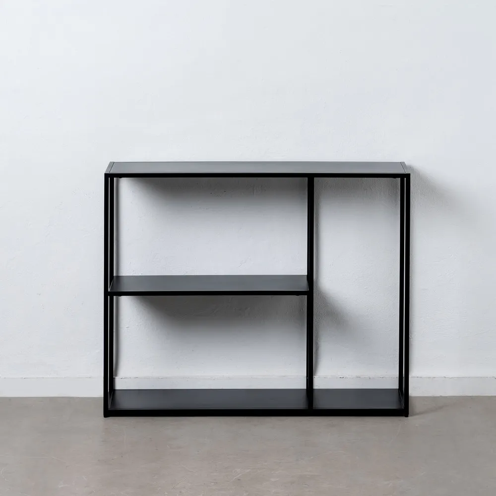 Colectii - Etajera moderna neagra otel design asimetric | Mobilier living