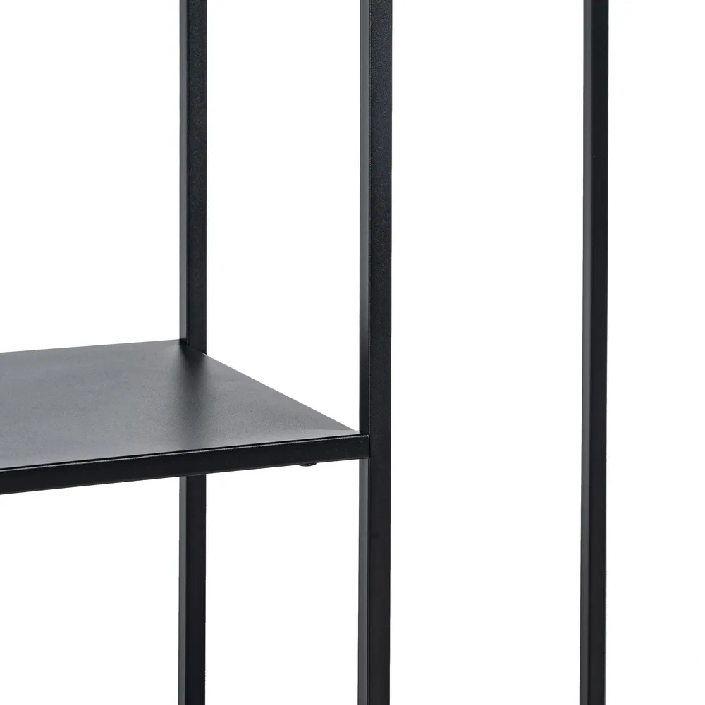 Etajera moderna neagra otel design asimetric | Mobilier living [3]