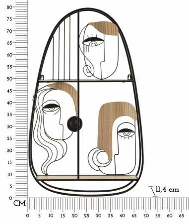 Etajera ovala contemporana arta functionala CreativDeco [7]