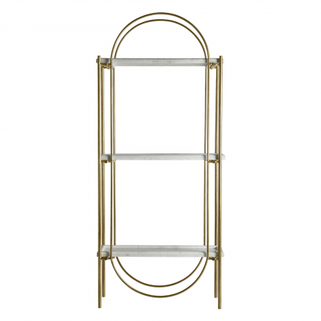 Mobilier - Etajera ovala Art Deco fier auriu|Mobilier luxos