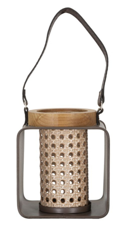 Felinar decorativ Iron-Rattan stil boho-chic CreativDeco [4]