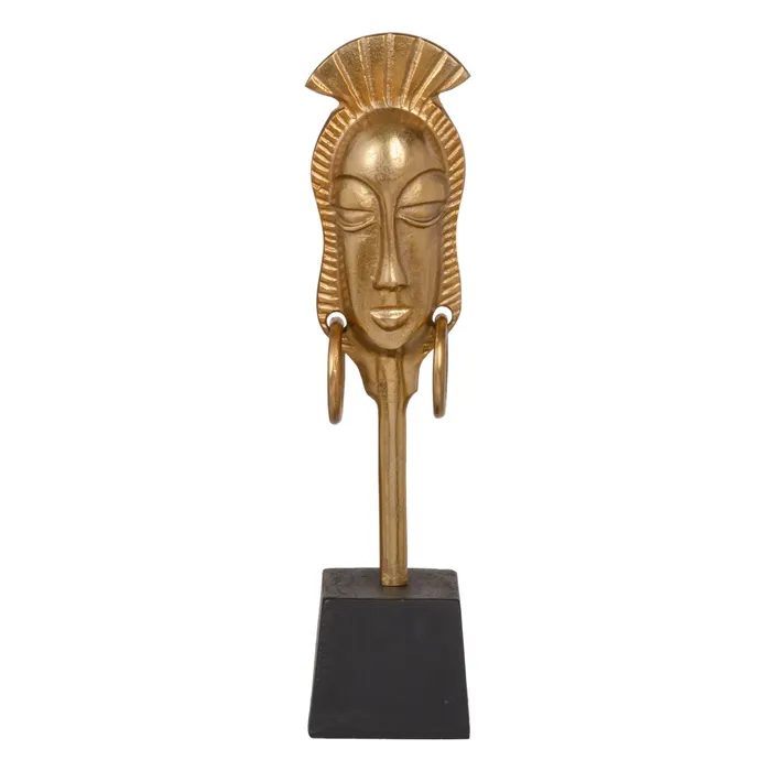 MEGA PROMOTII - Figurina Africana, Aluminiu Auriu-Negru - creativdeco.ro