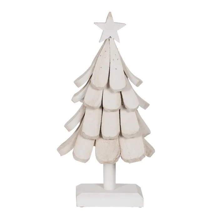 Statuete si Sculpturi - Decoratiune brad alb stea lemn paulownia|Decoratiuni festive rafinate