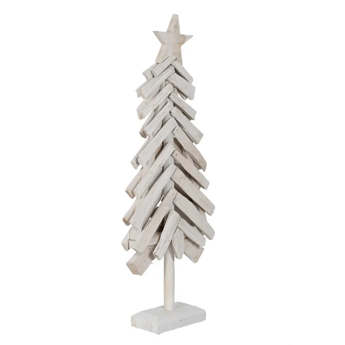 Figura brad alb stea lemn paulownia|Decoratiuni festive elegante [2]