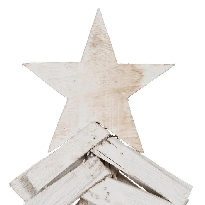 Figura brad alb stea lemn paulownia|Decoratiuni festive elegante [3]