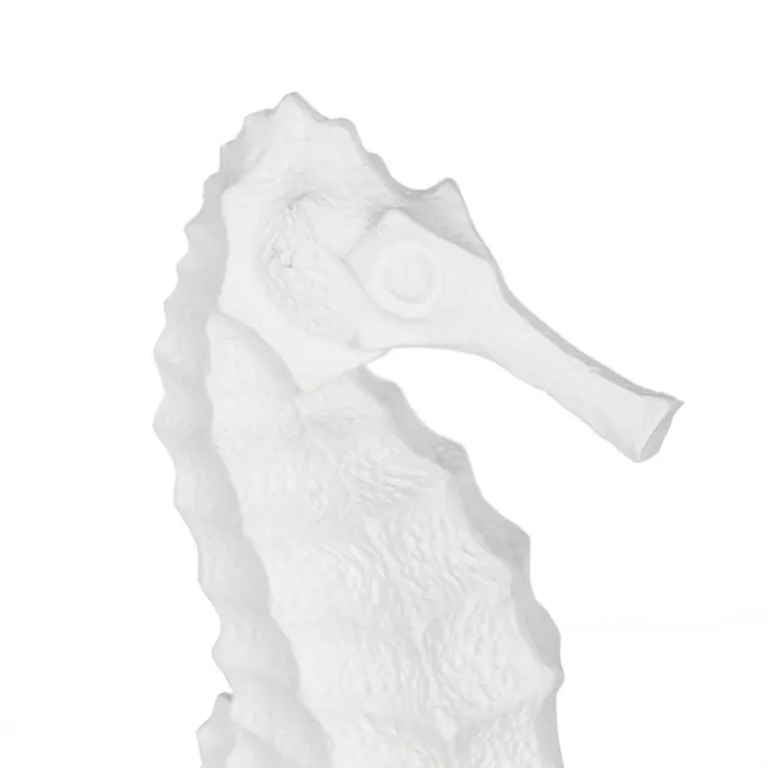 Figura calut de mare rasina alba|Decoratiuni marine elegante [3]