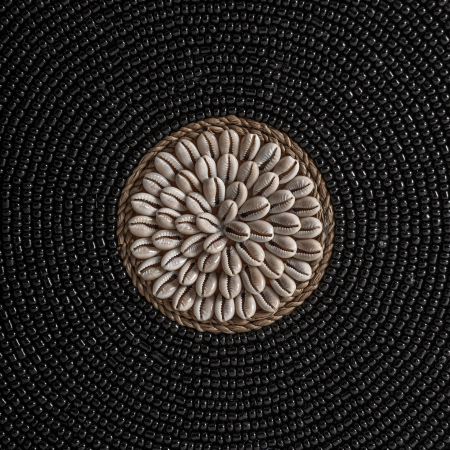 Figura decorativa din bambus in nuante neutre cu suport metalic negru demontabil Kraal 30x12x46 cm [1]