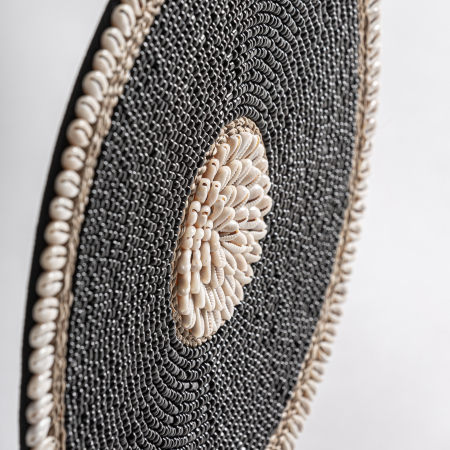 Figura decorativa din bambus in nuante neutre cu suport metalic negru demontabil Kraal 30x12x46 cm [2]