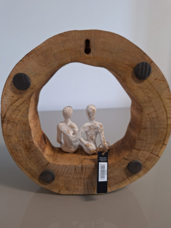Figurina Cuplu din lemn de mango si aluminiu - creativdeco.ro [7]