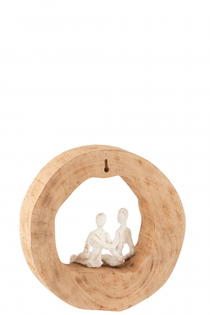 Figurina Cuplu din lemn de mango si aluminiu - creativdeco.ro [3]