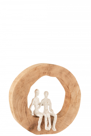 Figurina Cuplu din lemn de mango si aluminiu - creativdeco.ro [1]