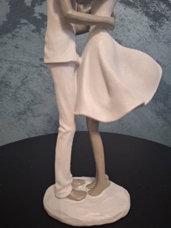 Figurina Cuplu, rasina, alb grej - creativdeco.ro [3]