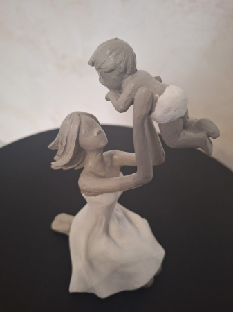 Figurina Handmade Mama+copil, policompozit - creativdeco.ro [4]