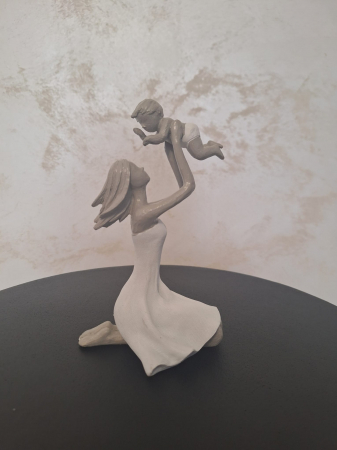 Figurina Handmade Mama+copil, policompozit - creativdeco.ro [2]