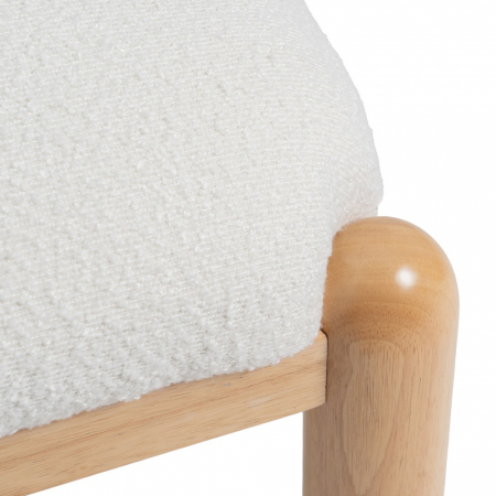 Fotoliu alb-natural lemn de cauciuc|Fotolii moderne pentru decor elegant [9]