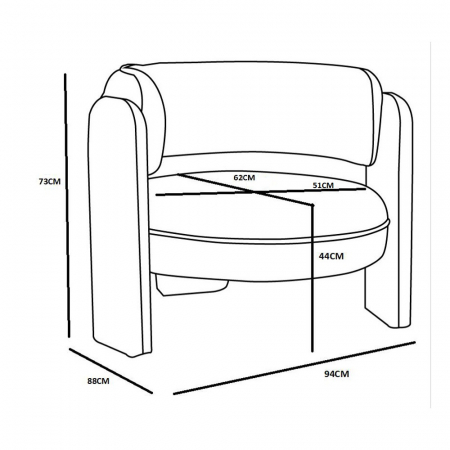 Fotoliu bej Garda 94x88x73 cm [7]