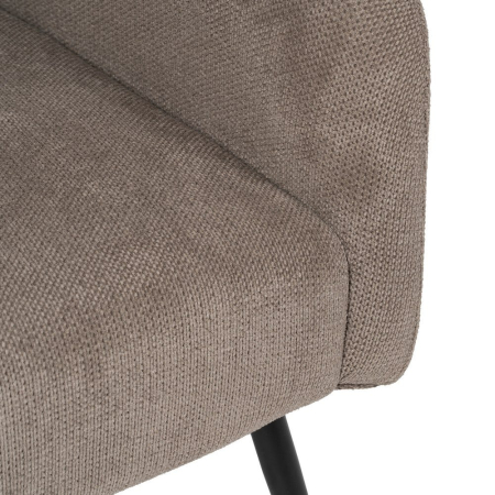 Fotoliu taupe tapițat cu structură metalică și design modern [8]