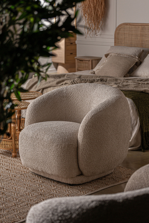 Fotoliu bucle art deco crem|Fotolii moderne premium [4]