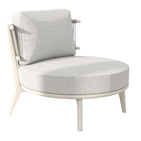 Mobilier - Fotoliu de grădină din aluminiu alb