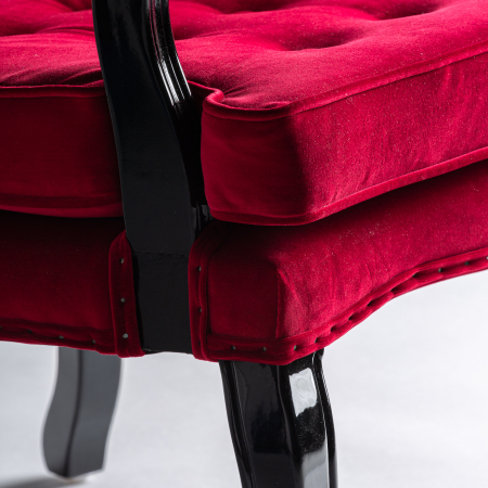 Fotoliu catifea rosie colonial|Fotolii elegante de calitate [5]