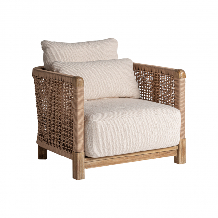 Mobilier Gradina - Fotoliu boho lemn tec reciclat|Fotolii sustenabile