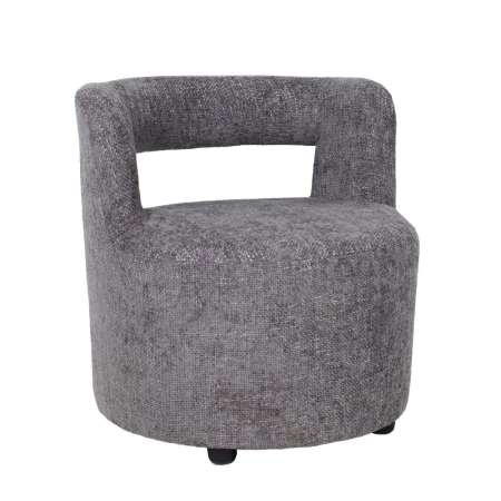 Mobilier - Fotoliu din stofă chenille gri deschis cu structură din lemn